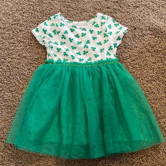 Like New! Size 3T Toddler Girl Cat & Jack St. Patrick’s Shamrock Dress - Picture 1 of 8